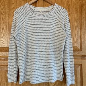 Lou & Grey for Loft pullover ecru and grey crew neck sweater - Size S